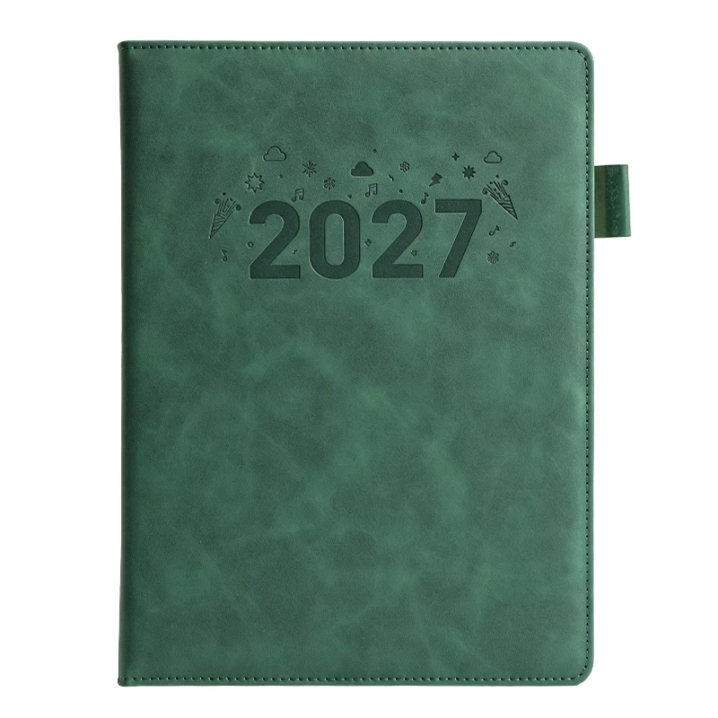 2027 New A4 Notebook Thick 180 Sheets Notepad University Student Diary Office Meeting Record Notebook Stationery