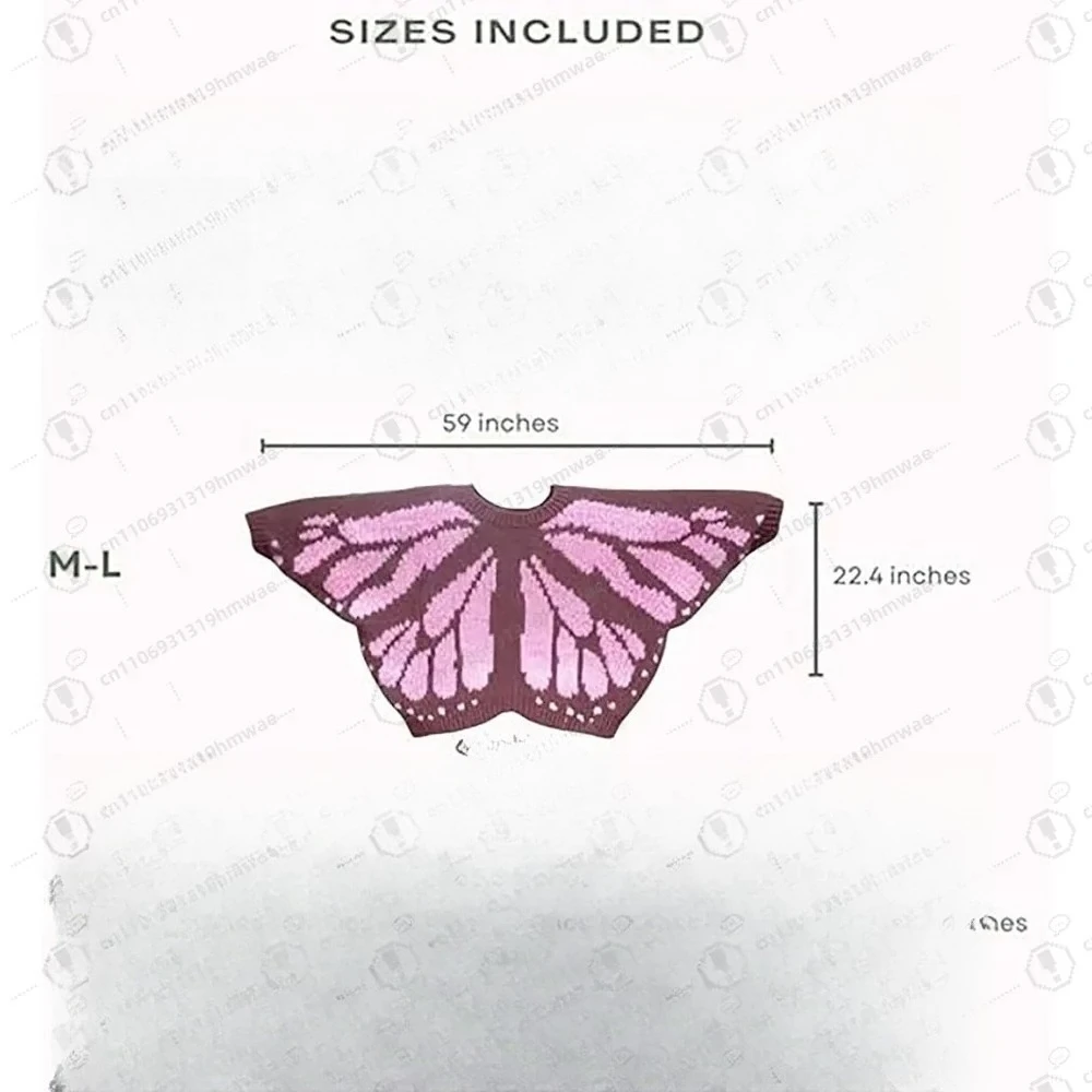 

Женский вязаный кардиган с узором в виде крыльев бабочки, модный свитер для повседневной носки