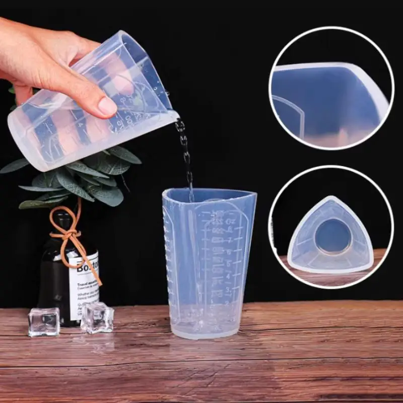 50ML-1000ML Silicone Triangle Graduated Measuring Cup Liquid Container Epoxy Resin Making Tools Accessories Silicone Molds