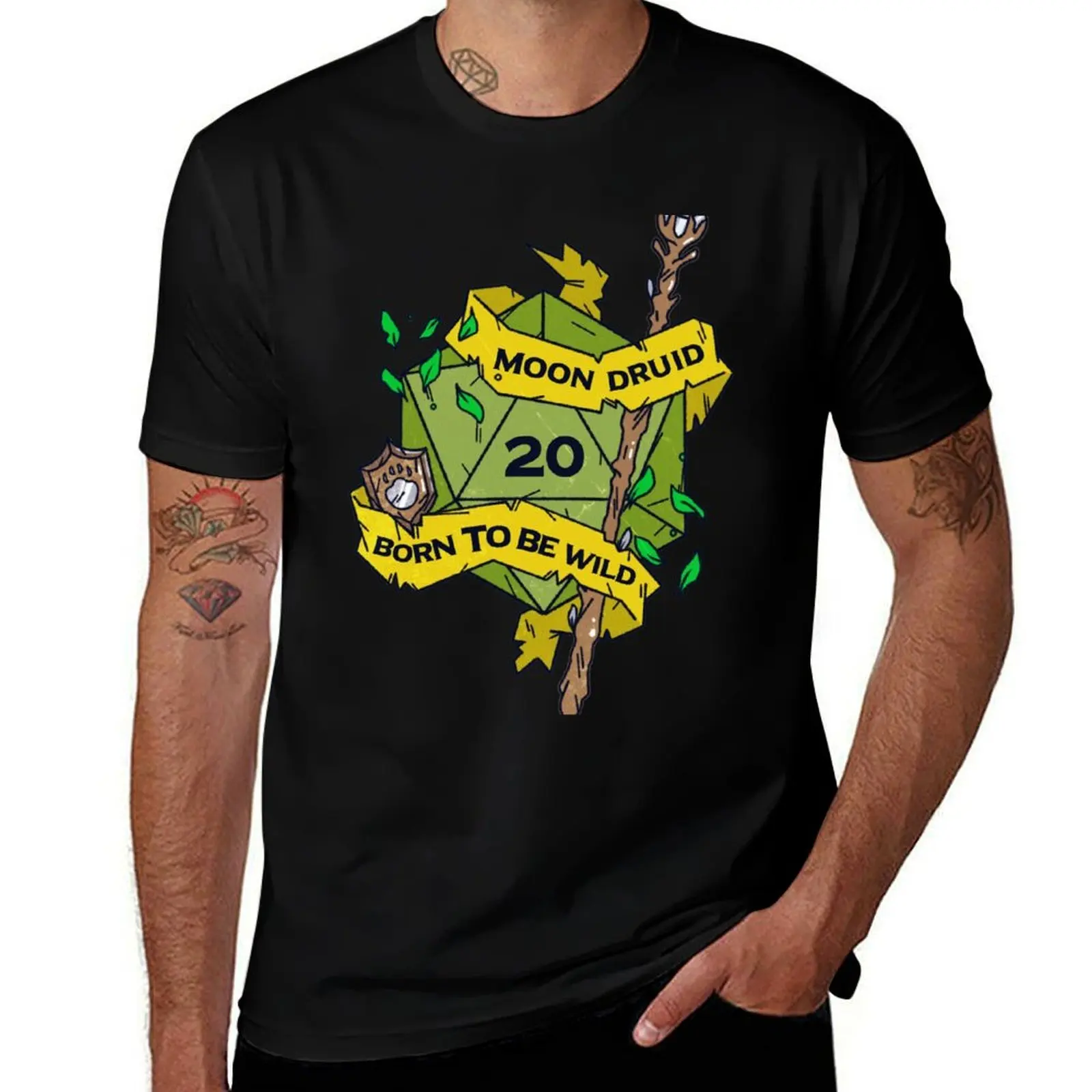 Tabletop RPG Moon Druid - Born To Be Wild T-Shirt Sporty Casual Quick Dry T-Shirt