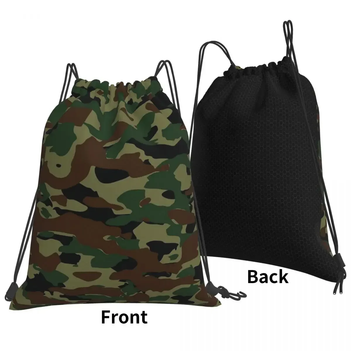 Mochila De Camoflage para hombre y mujer, bolsa deportiva con cordón, portátil e informal, para estudiantes