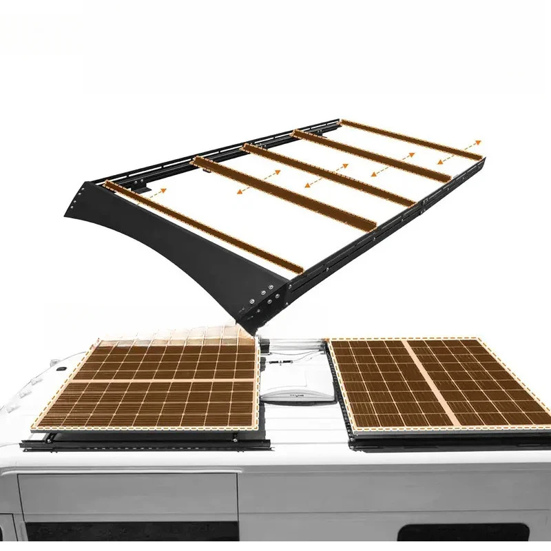 

High Quality Van Ladder Rack With Wind Fairing Fit For Transit 148 Inch Low Medium High Roof