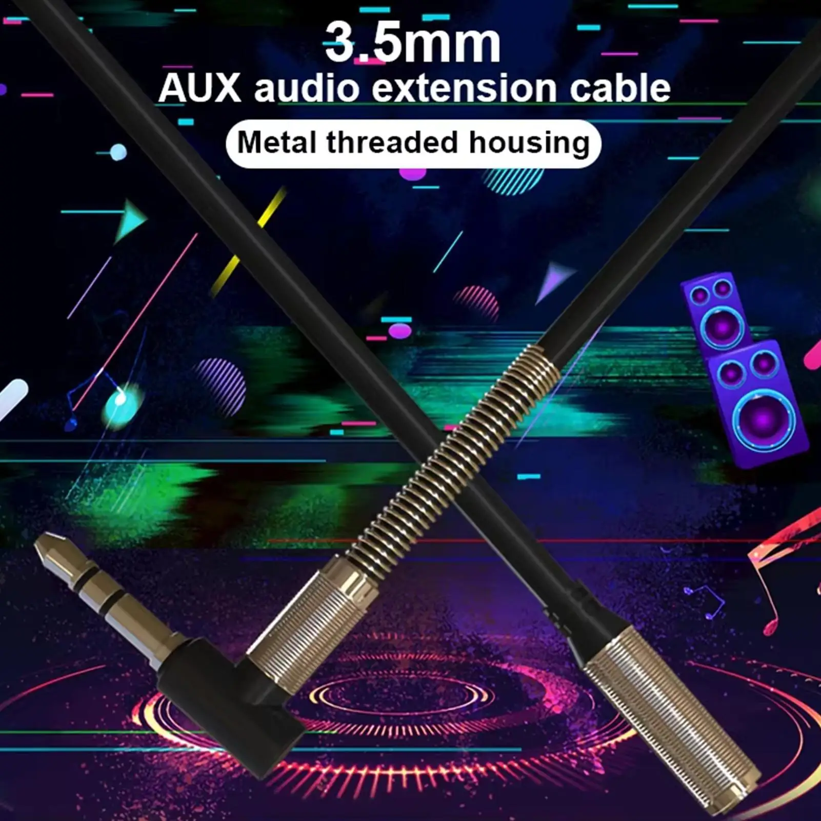 Audiokabel Man-vrouw Audiostekker Adapter Luidsprekerstekker Accessoires Veelzijdige lichtgewicht verlengkabel voor mobiele telefoons