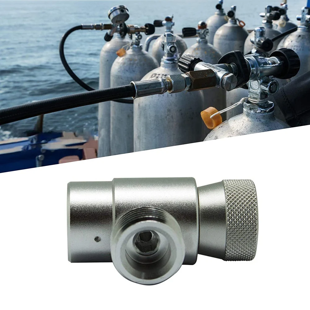 ABJI-Silver Soda Stream Adapter, Aluminum TR21-4 To W21.8 Gas CO2 Refill Soda Stream Converter For Aquarium Cylinders