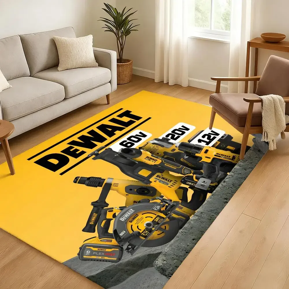 De-walts Power Tool Floor Mat Soft Thickened Absorbent Non-Slip Bedroom Living Room Door Mat Home Decor Flannel Rugs