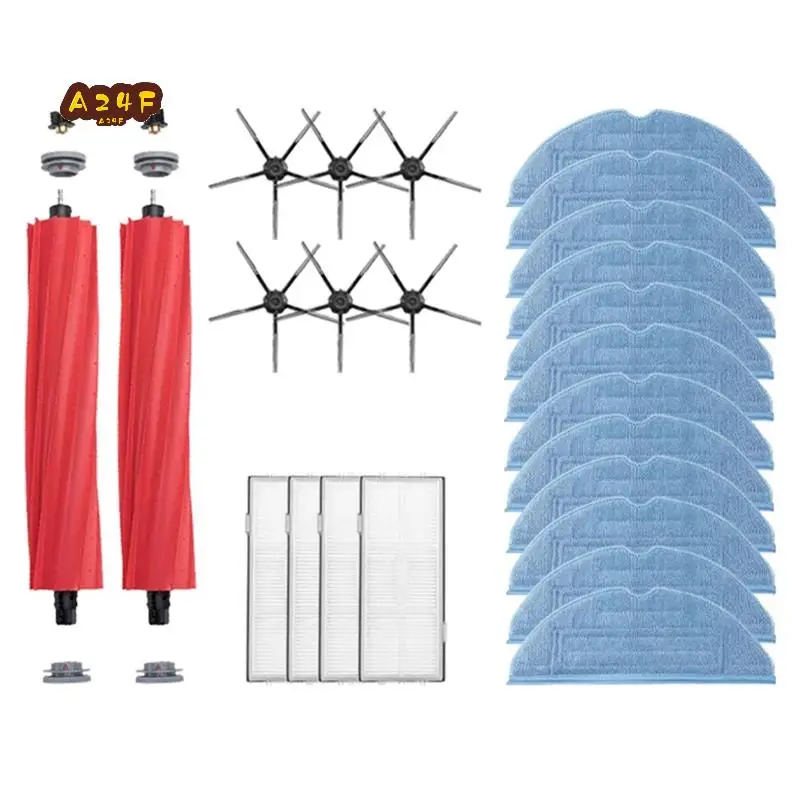

A24F-Mop Cloth HEPA Filter Main Brush Replacement Accessories For Roborock S7 / S7 Maxv Ultra Accessories Robot Vacuum Cleaner