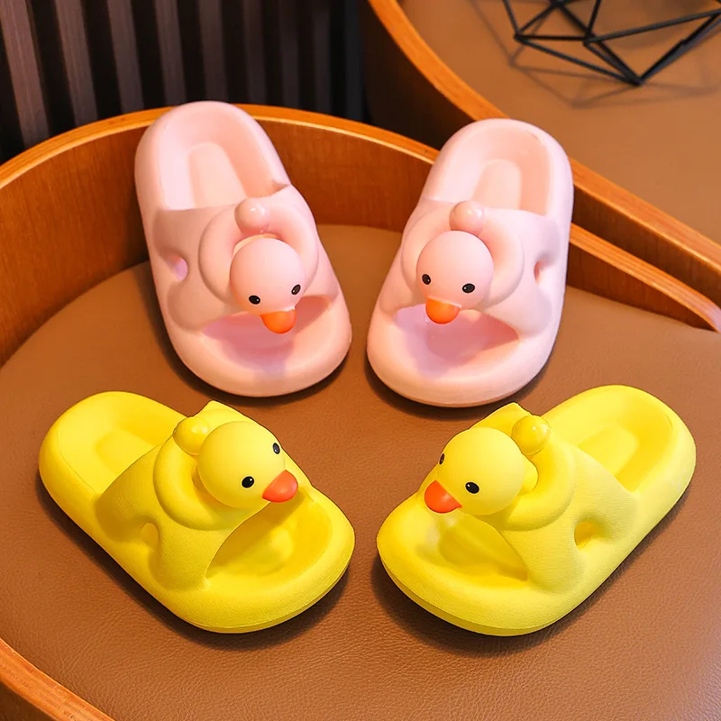 Summer Baby Slippers for Girls Boys Cute Duck Cartoon Kids Shoes Soft EVA Toddler Shoes Outdoor Children Sandals Beach Slippers