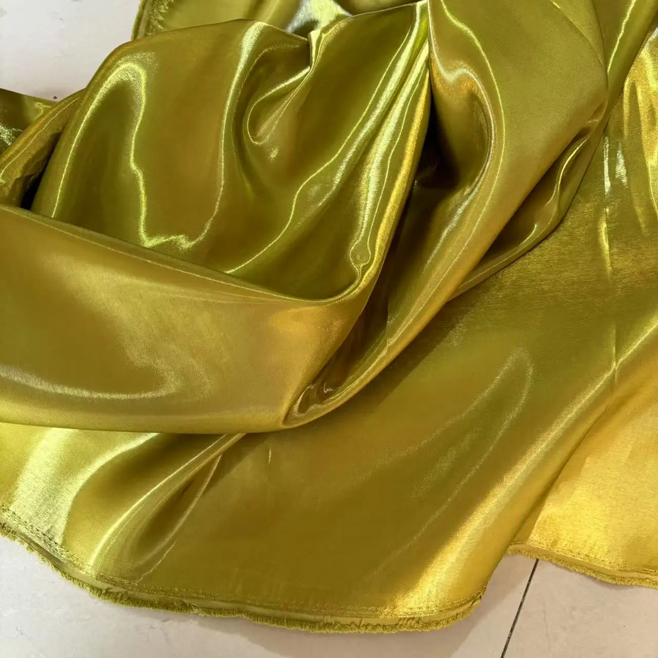 Wide 1.5M Liquid Crystal Satin Fabric-Galaxy Gloss for Haute Couture Dresses Designer Suits | Premium Fashion Textile view 5