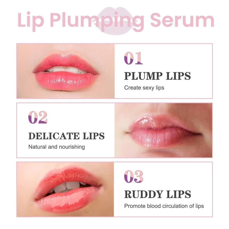 Lip plumping balm, sexy plumping serum lip gloss, long-lasting moisturizing, creating extremely plump lips