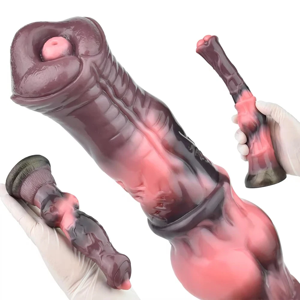 NSFU Realistic Horse Penis Dildo Soft 3 Styles Anal Plug Strong Suction Cup Fake Dick Penis Long Butt Plug Sex Toys for Women
