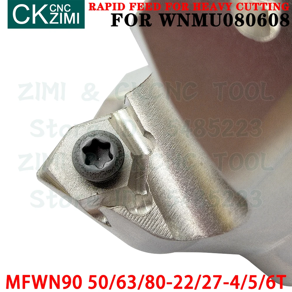 MFWN90 50-22-4T MFWN90 63-22-5T MFWN90 80-27-6T Fresa ad angolo retto Fresa a spianare ad avanzamento rapido fresatrice per metalli Strumenti