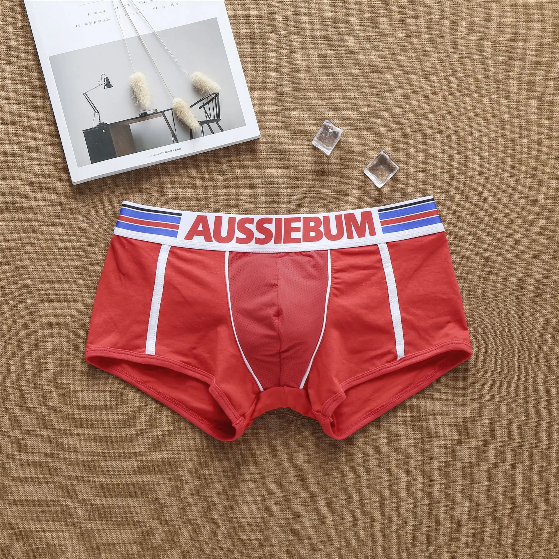 Aussiebum men fashion is super cool, pantaloncini giovanili per studenti in puro cotone europeo e americano.