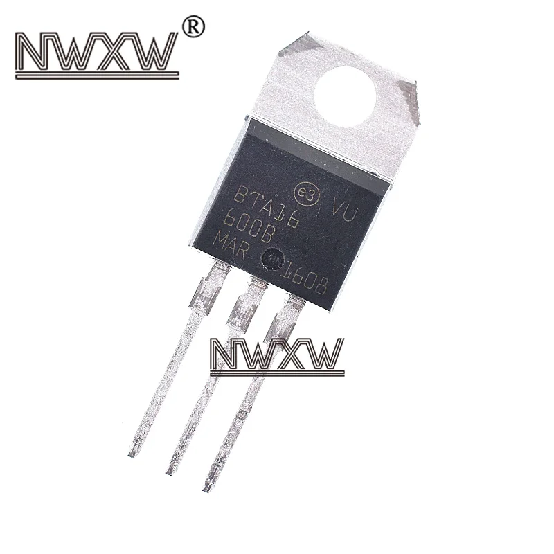 10 Stks/partij BTA16-600B Bidirectionele Thyristor BTA16 16A 600V Rechte Plug Transistor TO220