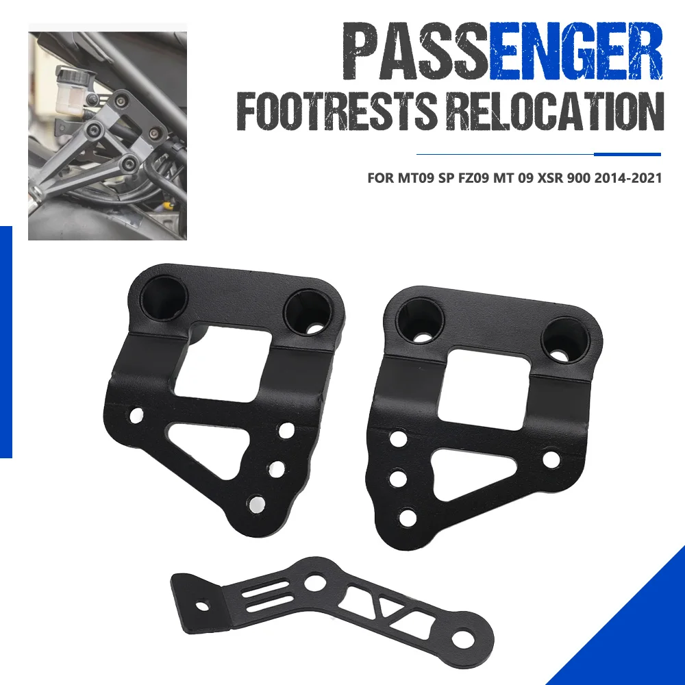 For Yamaha MT09 SP FZ09 MT 09 XSR 900 2014 2015 2016 2017 2018 2019 2020 2021 assenger Footrests Relocation MT-09 FZ-09 XSR900 P