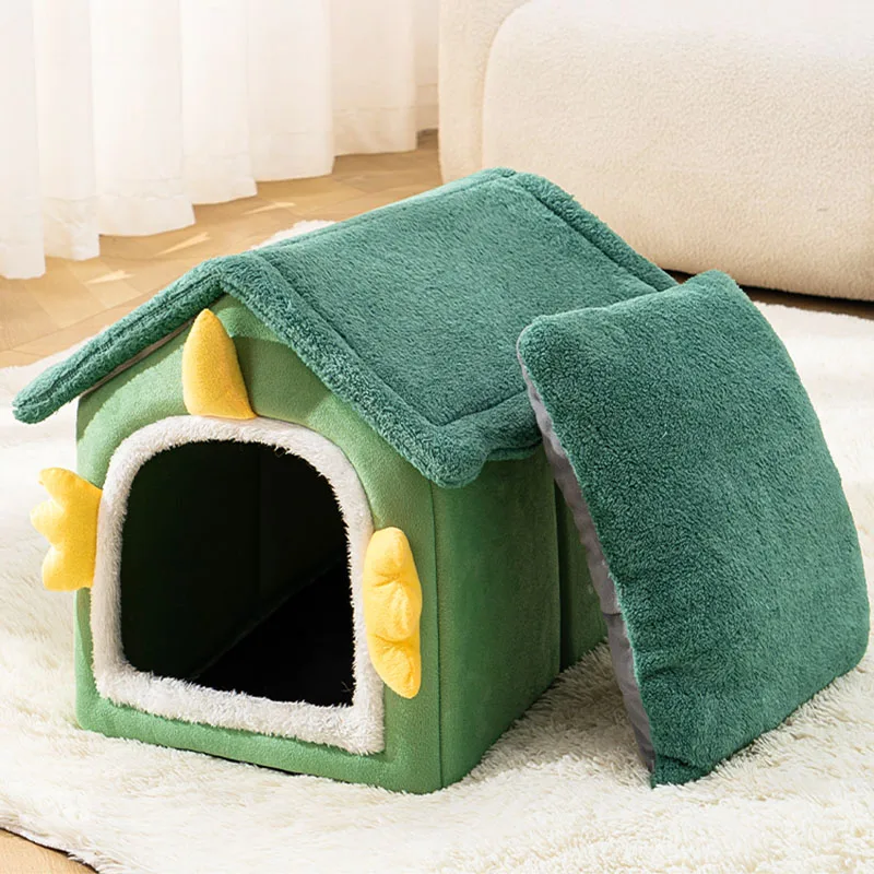 

Fluffy Kawaii Plush Pet Bed Removable Cushion Large Blanket Mattress Dog House Indoor Kennel Niche Pour Chien Pet Accessories