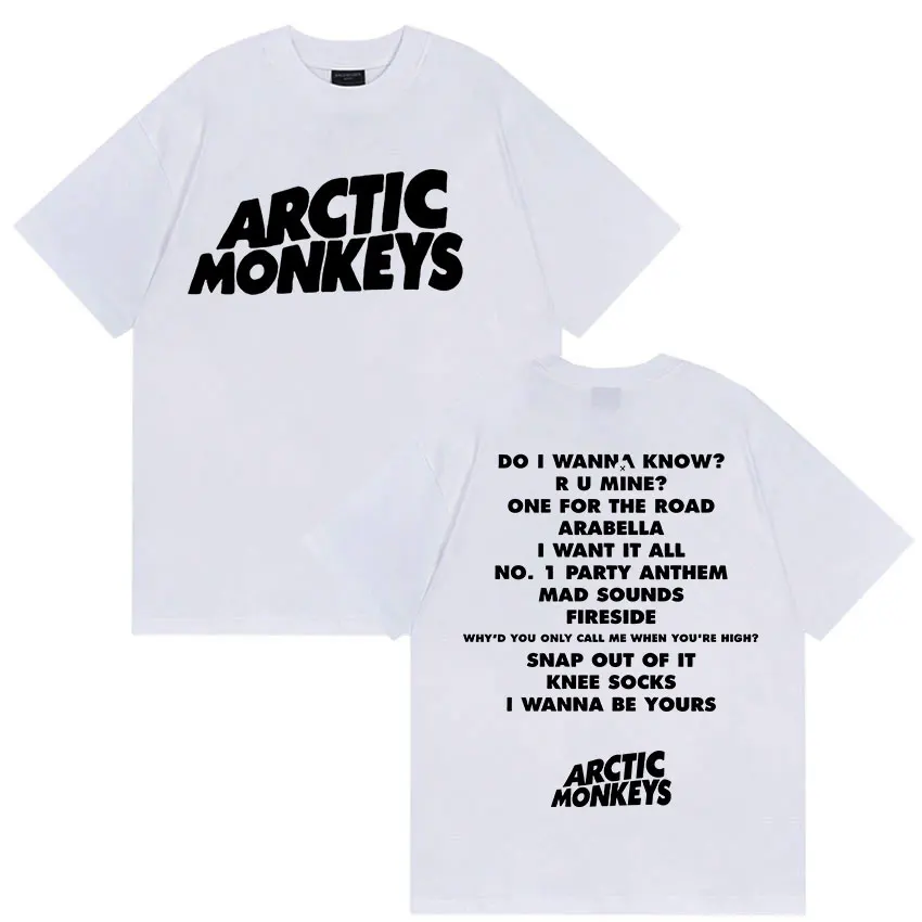 Rock Band Arctic Monkeys Music Album T Shirts Men Women Casual Short Sleeve T-shirt Hip Hop Fashion Retro Tees Streetwear