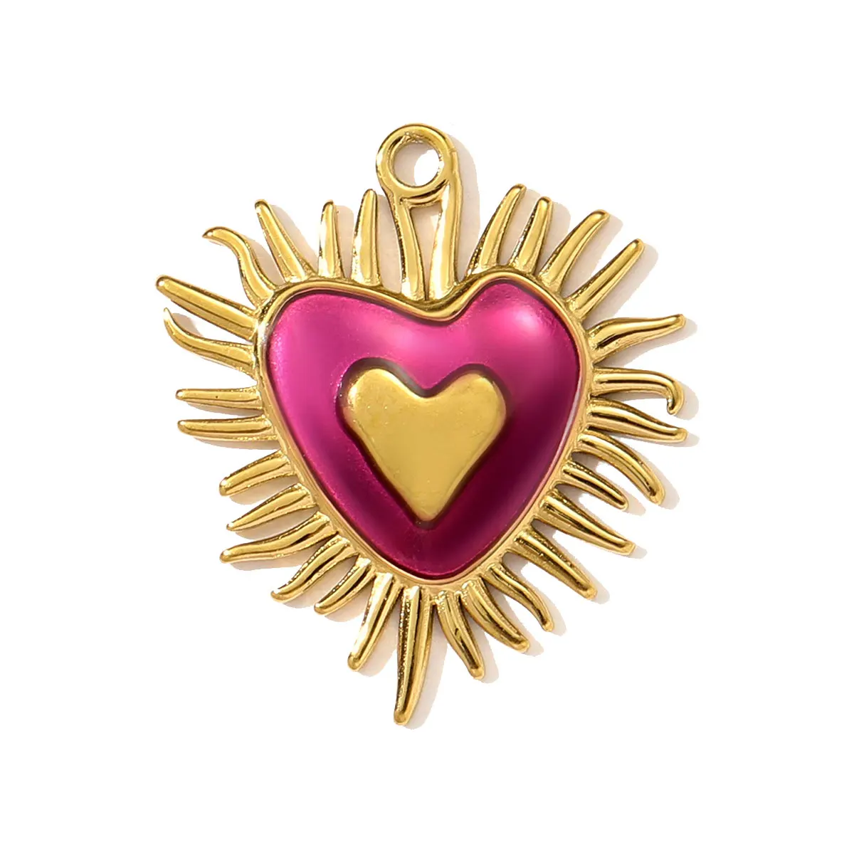 3pcs/Lot Stainless Steel Rhinestone Disc Flower DIY Charm Cactus Rose Butterfly Necklace Pendant Women Moon Rainbow Jewelry - view 3