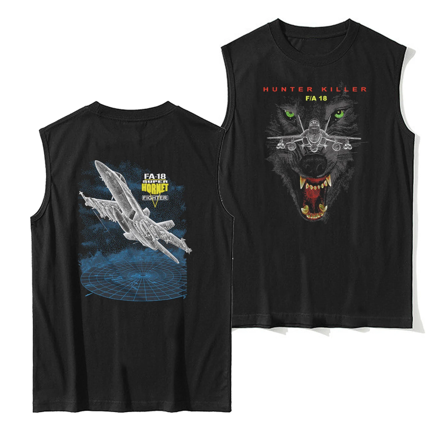 هنتر القاتل F/A-18 سوبر الدبور المقاتلة سترة 100% القطن س الرقبة الصيف عادية رجالي Tanktop أكمام تي شيرت الشارع الشهير