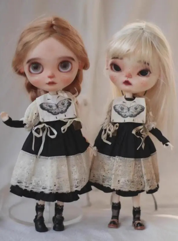 

5pcs 2024 Forest Retro style tea dyed Blythe clothes blythe doll outfit 30cm BJD anime girl (Fit for Pullip,Ob22/24/26, Licca)