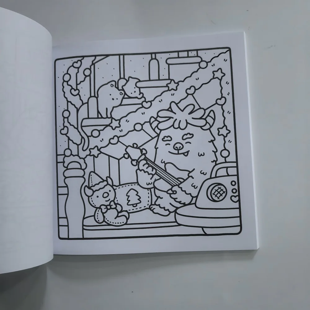 Удобная рождественская книжка-раскраска: идеально подходит и осознанное развлечение! Идеальный родителей - склеивание/погружающий цвет. на Рождество и праздники