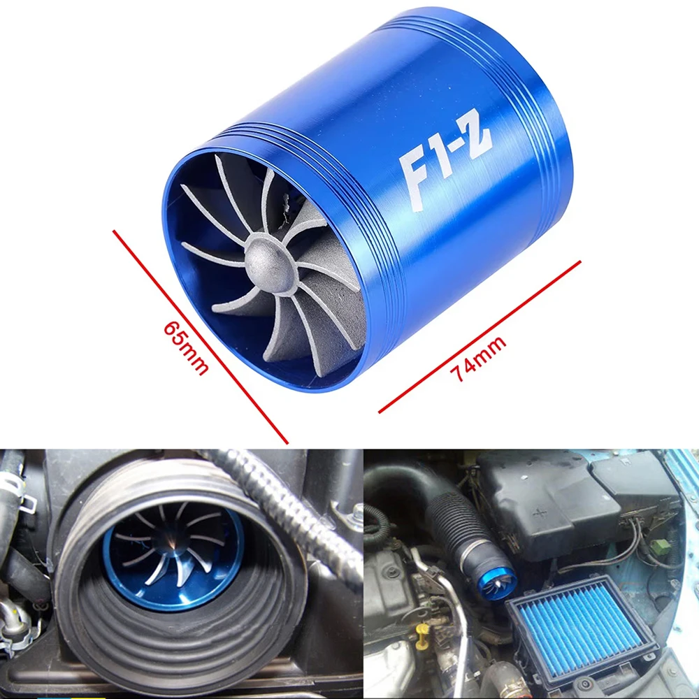 

Double Car Turbine Supercharger Turbo Charger Air Intake Turbine Gas Fuel Saver Fan Car Supercharger Turbo Auto Replacement Part