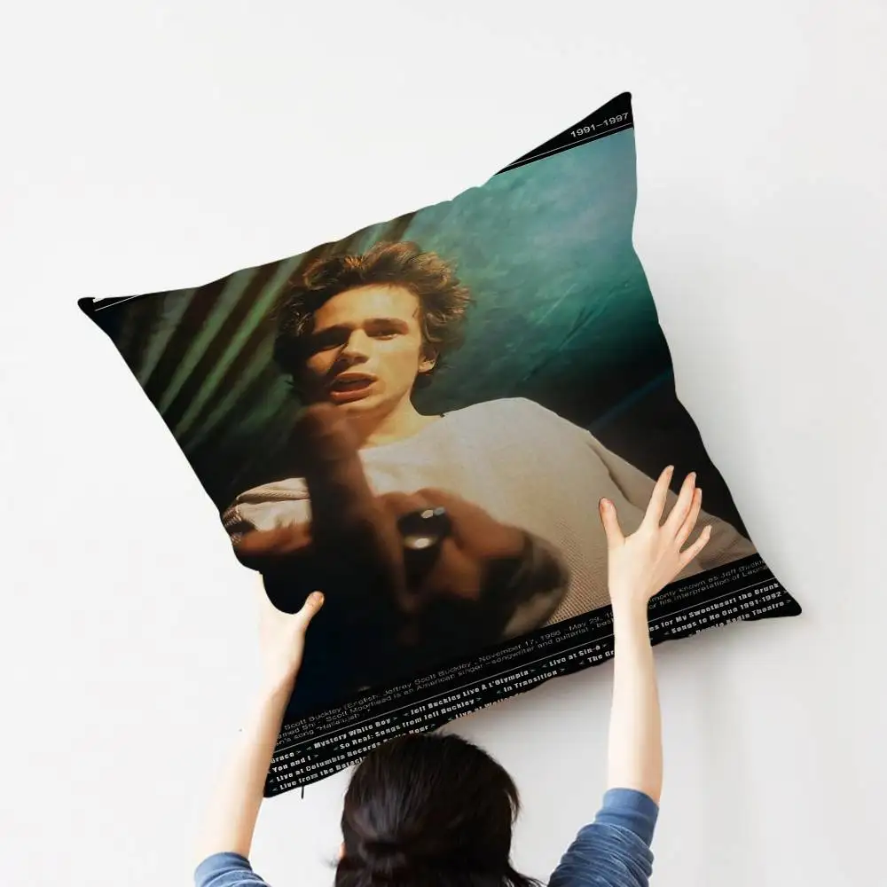 جيف باكلي المغني المخدة تون هدية غطاء الوسادة غرفة نوم المنزل أريكة كرسي مقعد ديكور كيس وسادة