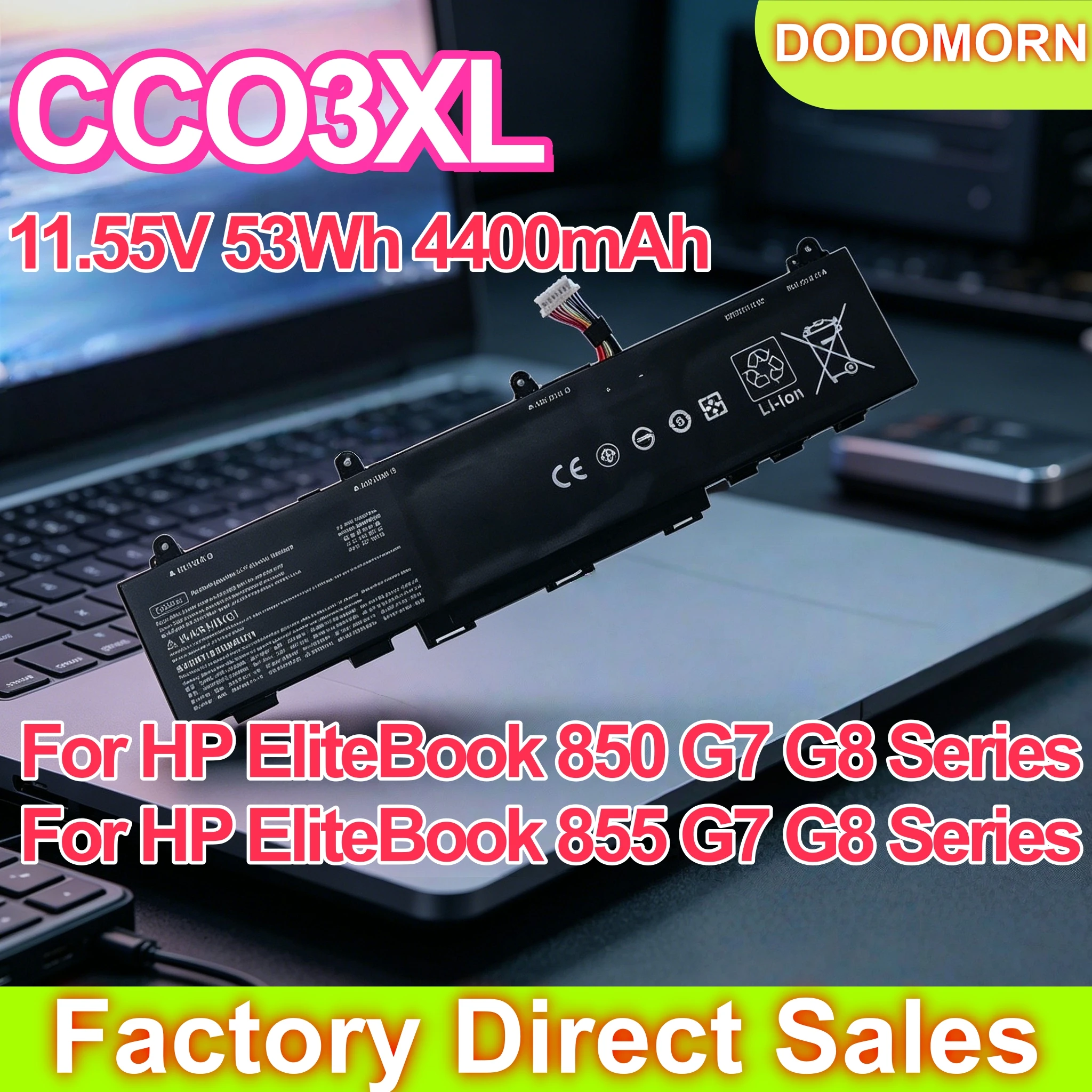 

High quality CC03XL Battery A Grade Cell for HP EliteBook 830 840 835 845 G7 G8 ZBook 14 G7 G8