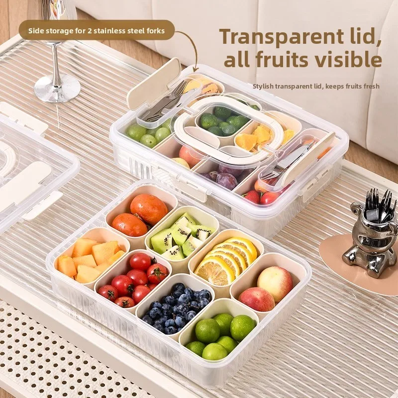 

Портативный ручной контейнер для сохранения свежести продуктов, для еды на природе, для фруктов, ланч-бокс, для пикника, для переноски на природе