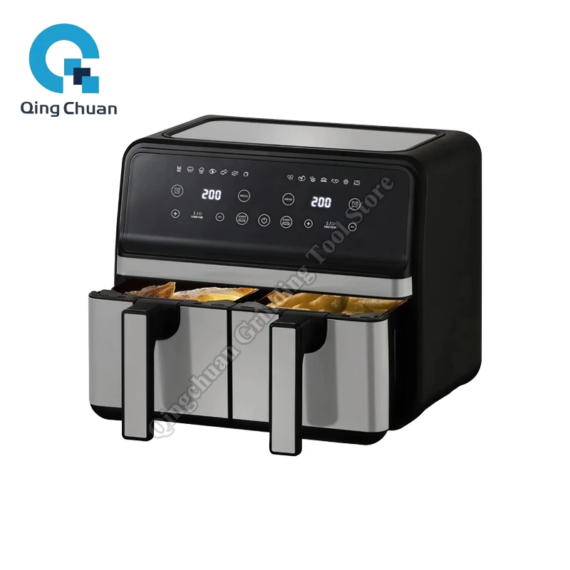 Air Fryer Electric Oven Large Capacity Touch Control Household Kitchen Appliance Dual Zone Baskets Multifunction Fryer