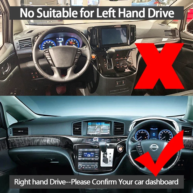 Dashboard Cover Mat for Nissan Elgrand E52 2012-present Car Dashboard Cover Avoid Light Pad Instrument Panel Mat Carpets