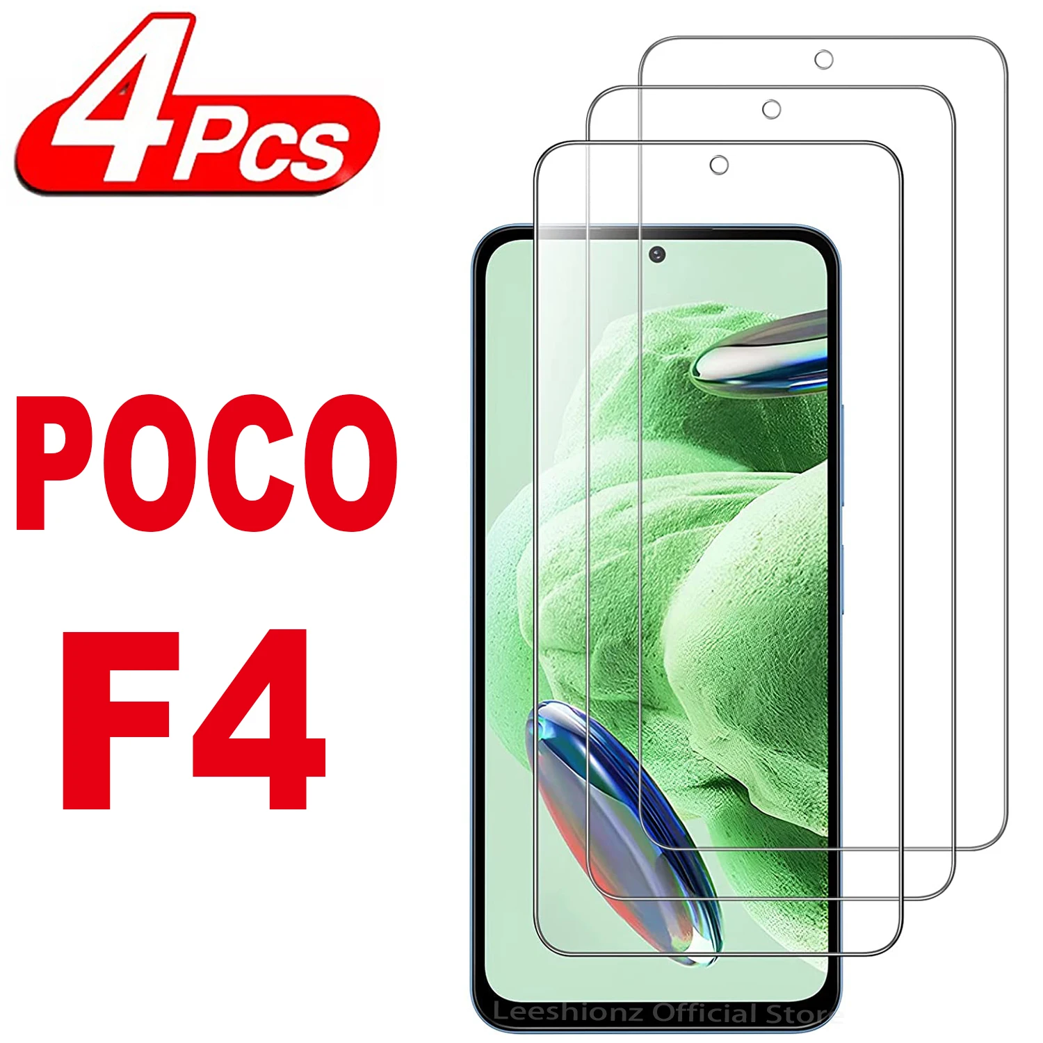 

2/4Pcs HD Screen Protector Glass For Xiaomi Poco F4 F3 GT X3 Pro X3 NFC Poco C65 Tempered Glass Film