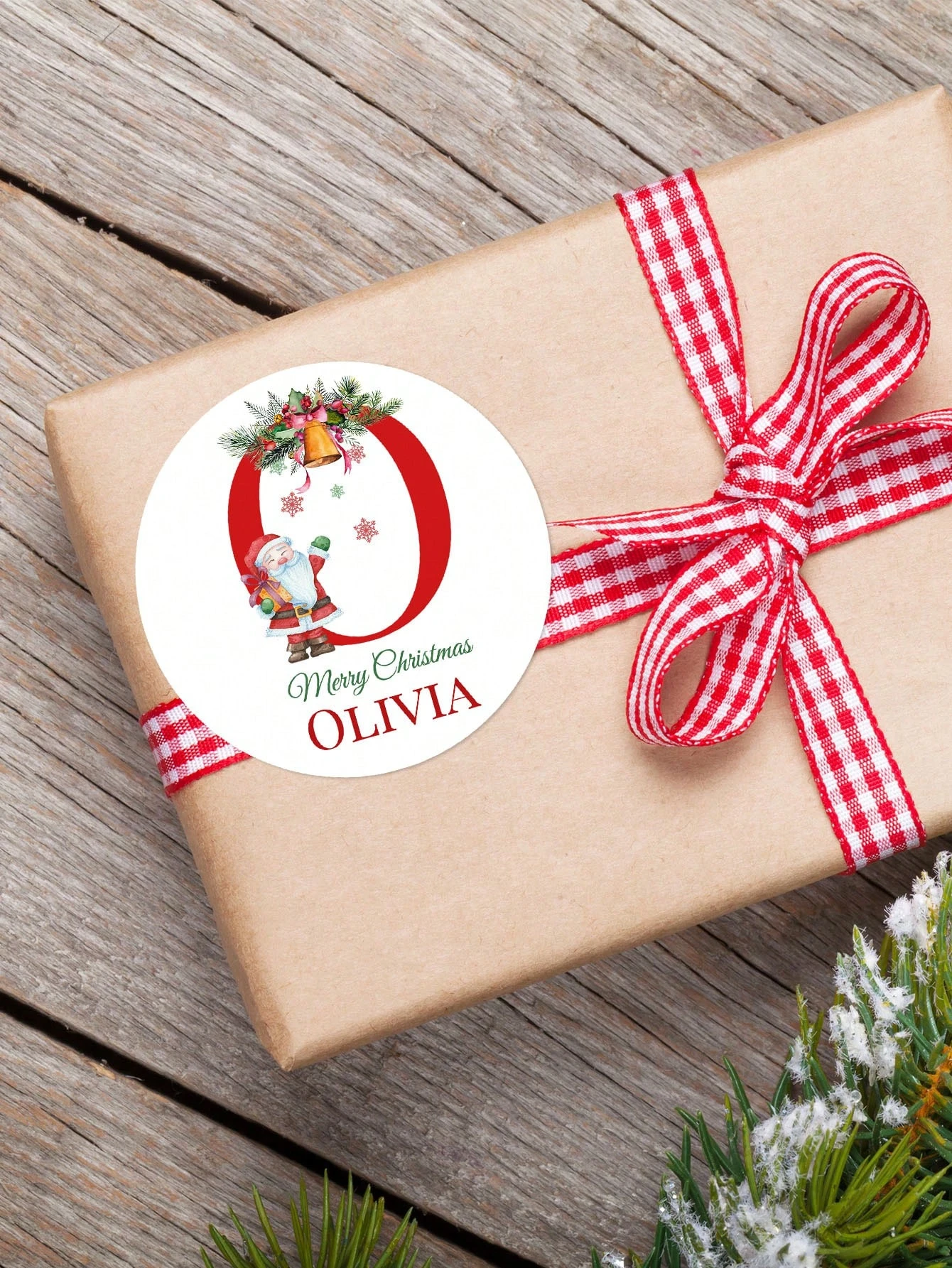 ملصقات أسماء شخصية 4-6 سم - ملصقات عيد الميلاد القابلة للتخصيص، ملصقات هدايا عيد الميلاد، زينة العطلات، هدايا الحفلات #3