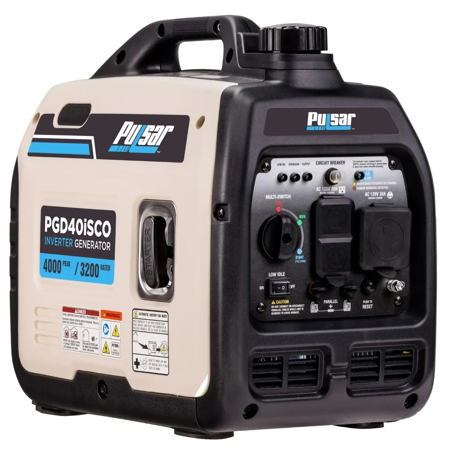 PGD40ISCO Ultra Light Quiet 4000W Portable Gas Inverter Generator