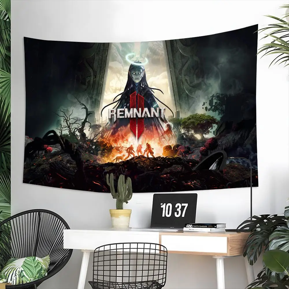 Classic Game R-Remnant II Tapestry Aesthetic Wall Hanging Decor Microfiber Fabric Art for Bedroom Living Room Home
