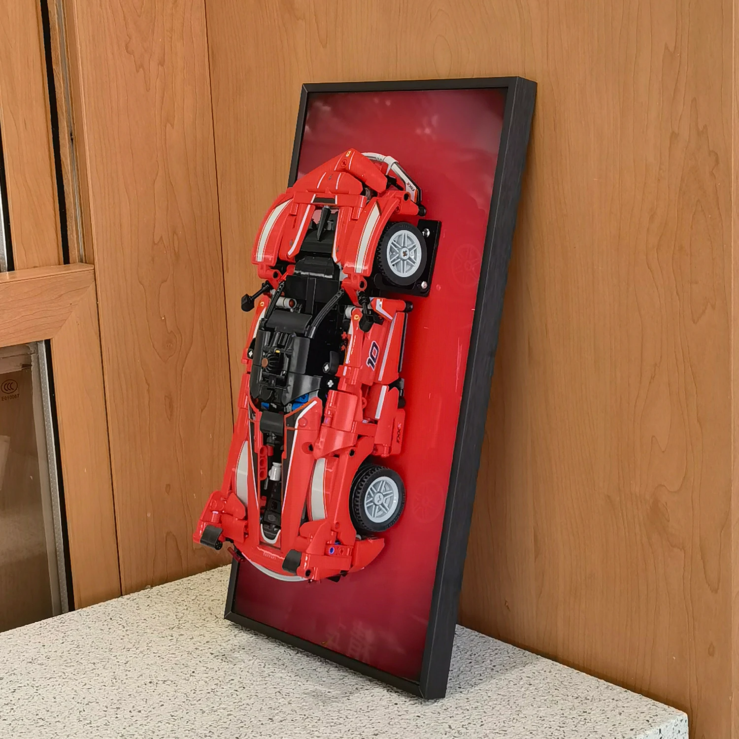 Panneau d'affichage pour blocs de construction Lego 42205 Chevrolet Corvette Stingray, cadre mural à collectionner pour adultes (sans voiture incluse)