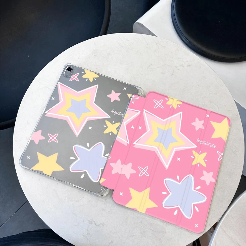 IPad 10th Generation Case 2022 Ipad Mini 6 Tri-fold Funda IPad Air 5 Air 4 10.9 Pro 11 2nd 3rd 4th Star Print Protective Cover
