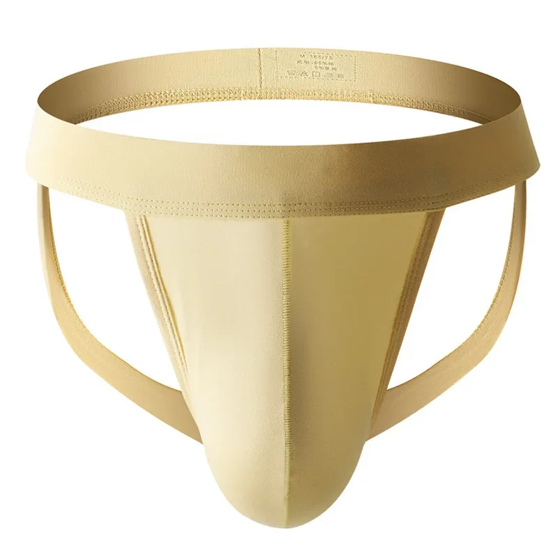 Cotton Bulge Jocksgtrap for Men U Pouch Underwear Hollow Shorts Gays Sexy Low Rise Knickers Elastic Sissy Open Buttock Underwear