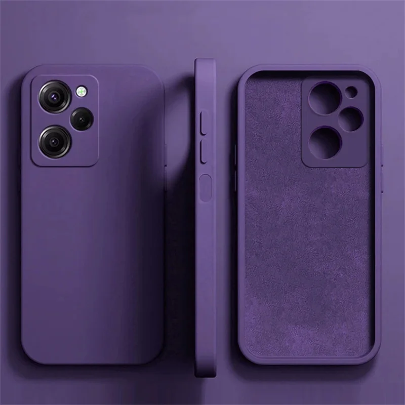 Liquid Silicone Case For Xiaomi Mi 13T 12T 11T 11 Lite 5G NE 14 13 POCO X3 NFC X4 X5 F3 F4 GT F5 Pro Soft Shockproof Full Cover