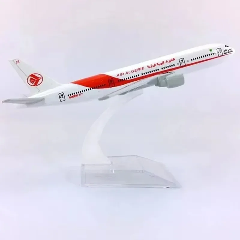 16 cm Air Algeria Plane Model, Algeria Airline 1:400 Scale 777 Aircraft Model with Base Alloy Plane For Collectible Gift Decor