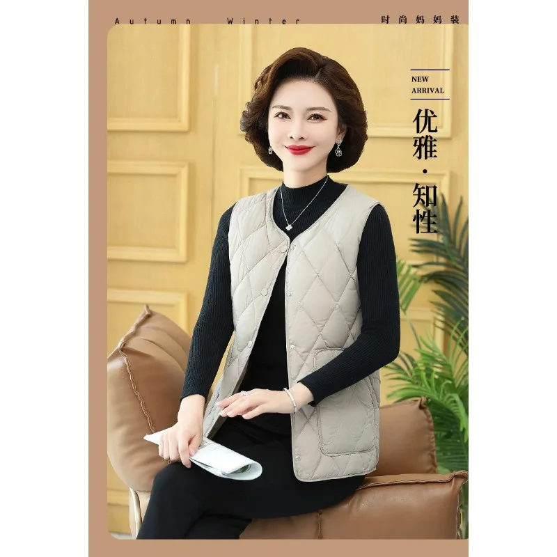 Gilet en coton à la mode pour femmes, vêtements d'hiver, gilet fin sans manches, polyvalent, couleur unie, automne