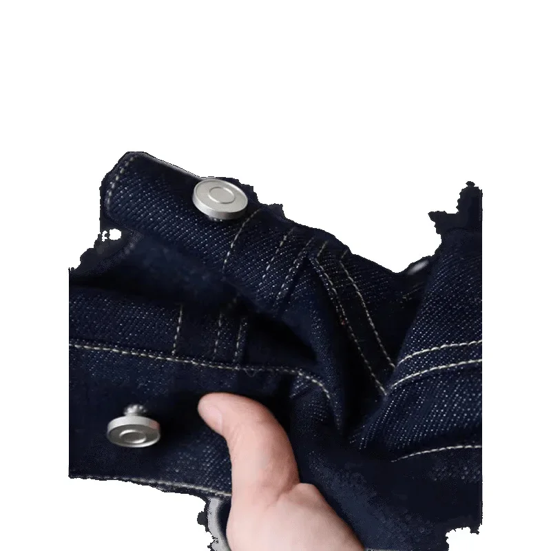 Retro prošívaná barevná bloková krátká tenká džínová bunda pro ženy, jaro, podzim, bavlněné pracovní oblečení, zeštíhlující studentský top - náhled 5