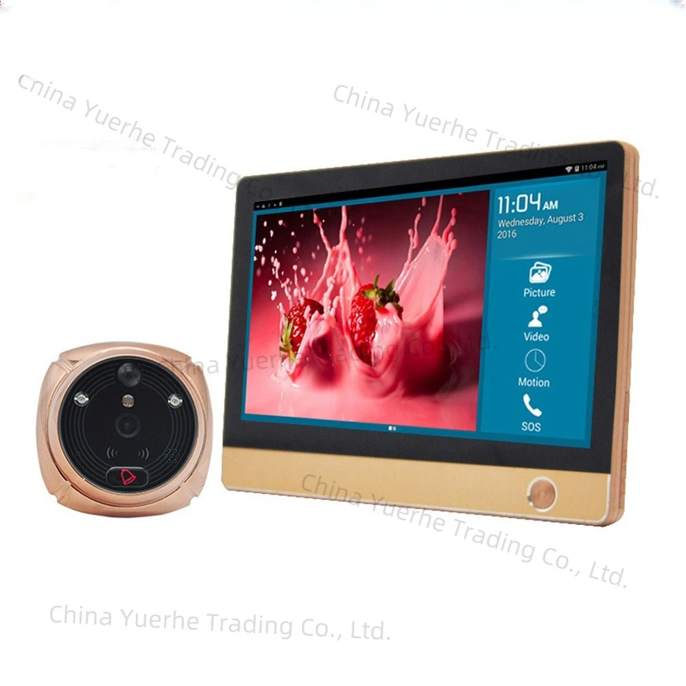 

7" LCD Screen AI Face Recognition GSM 1080P Camera WiFi Video Call 2 Way Audio Wireless Door Viewer Doorphone SD SIM Card iHome4