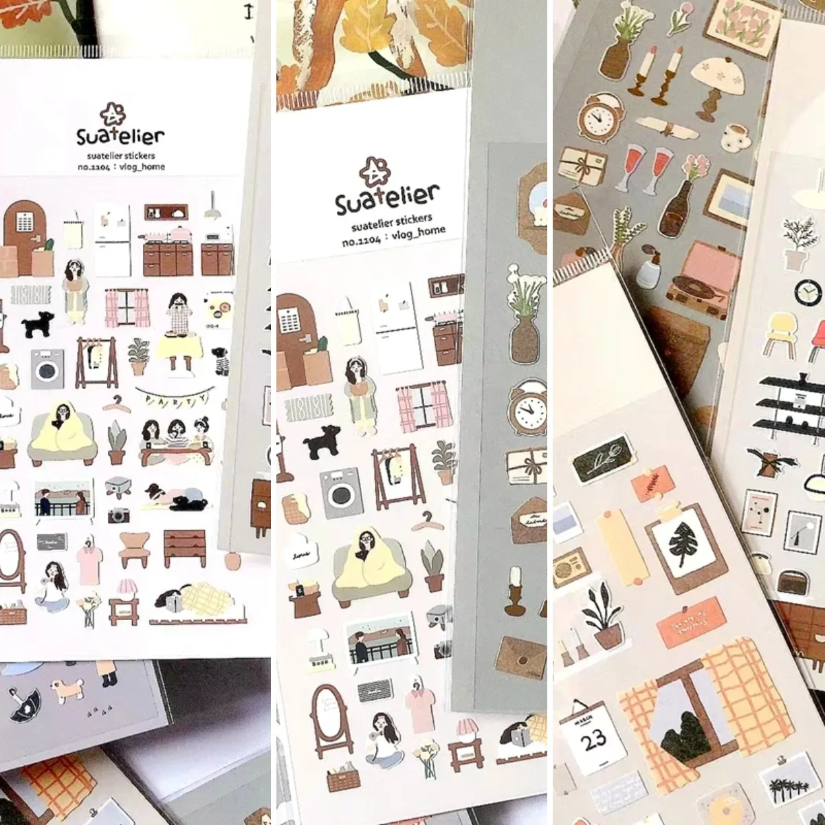 Glossy Korean Paper Stickers for Scrapbooking Junk Journaling and Handmade Craft Projects Ideal for Diary Decoration and Creativ