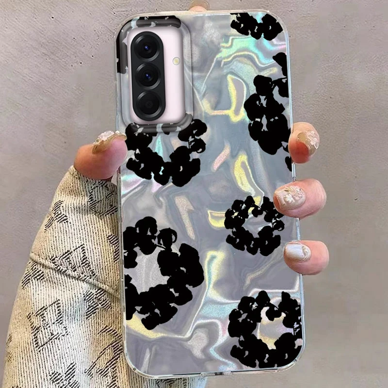 Schwarze Blume D-Denims T-Tränen Handyhülle für Samsung Galaxy A16 A26 A36 A56 A06 A13 A04S A14 A24 A54 A15 A25 A35 A55 Luxustaschen