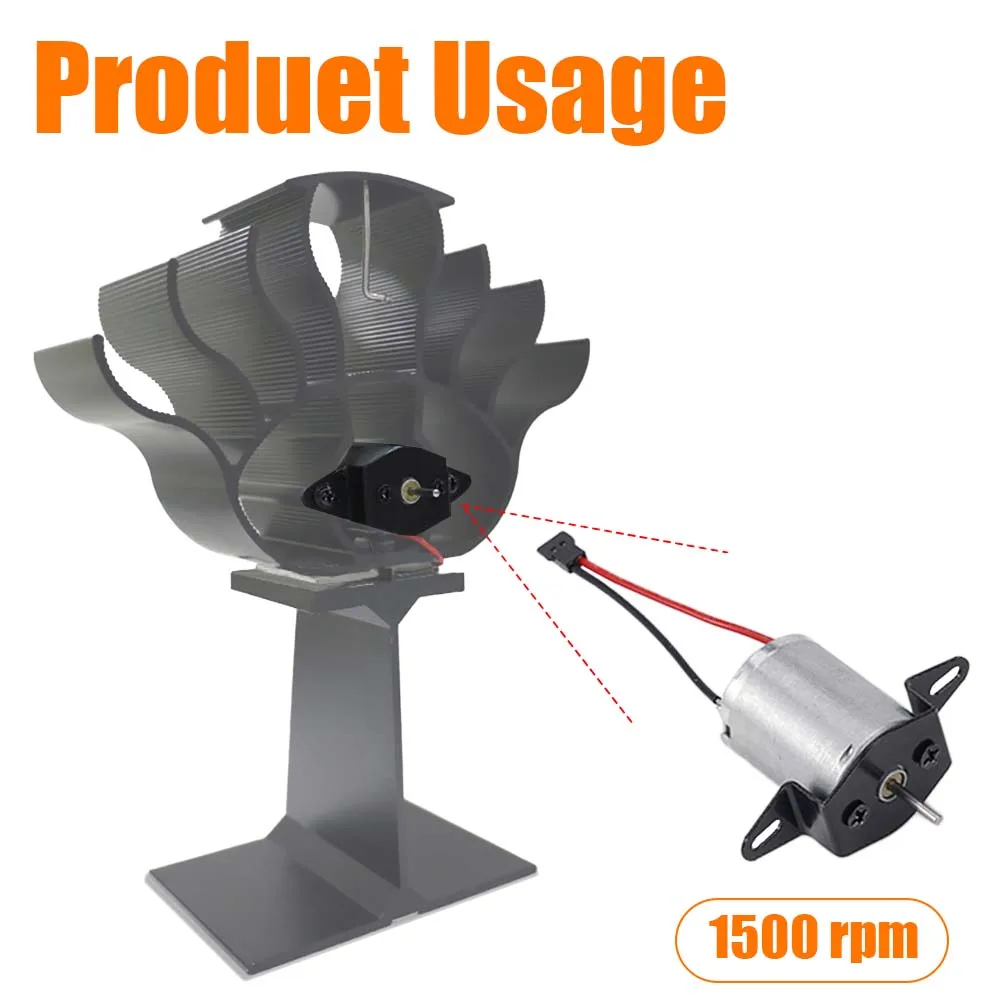 

DIY Fireplace Fan Generator Piece 3V 1500RPM Electric Power Generator Electric Machinery Stove Fan Motor Heater Accessories