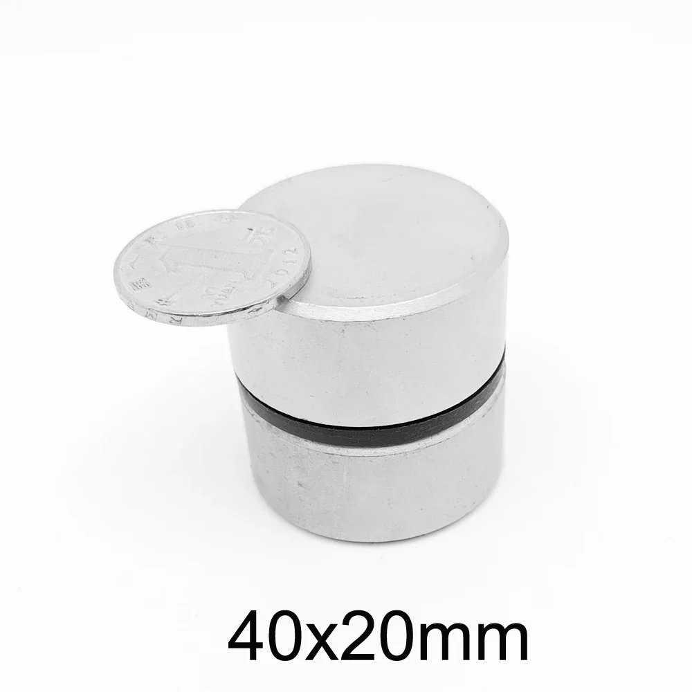 1/2PCS 40x20 mm Big Round Super Powerful Strong Magnetic Magnets 40mm x 20mm N35 40x20mm Disc Neodymium Magnet 40*20