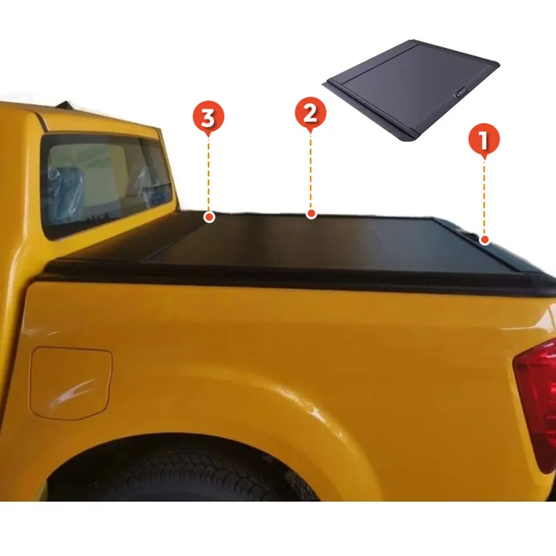 

Aluminum Alloy Retractable Manual Locking Waterproof Fuel Saving Weatherproof Black Tonneau Cover for Sierra 1500/2500/3500