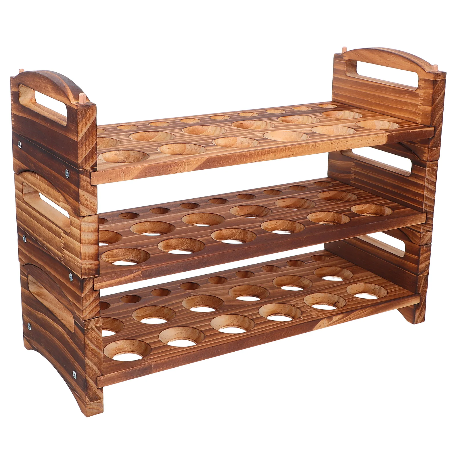 

Wooden Egg Rack 3 Layers Holder Countertop Basket for Fridge Chicken Tray Baskets Fresh Eggs