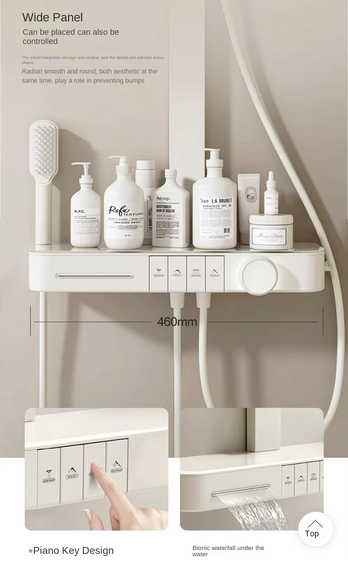 Inteligentny zestaw słuchawek prysznicowych z miedzianym rdzeniem głównym, stałą temperaturą i wylotem wody, wyposażony w rdzeń filtra.