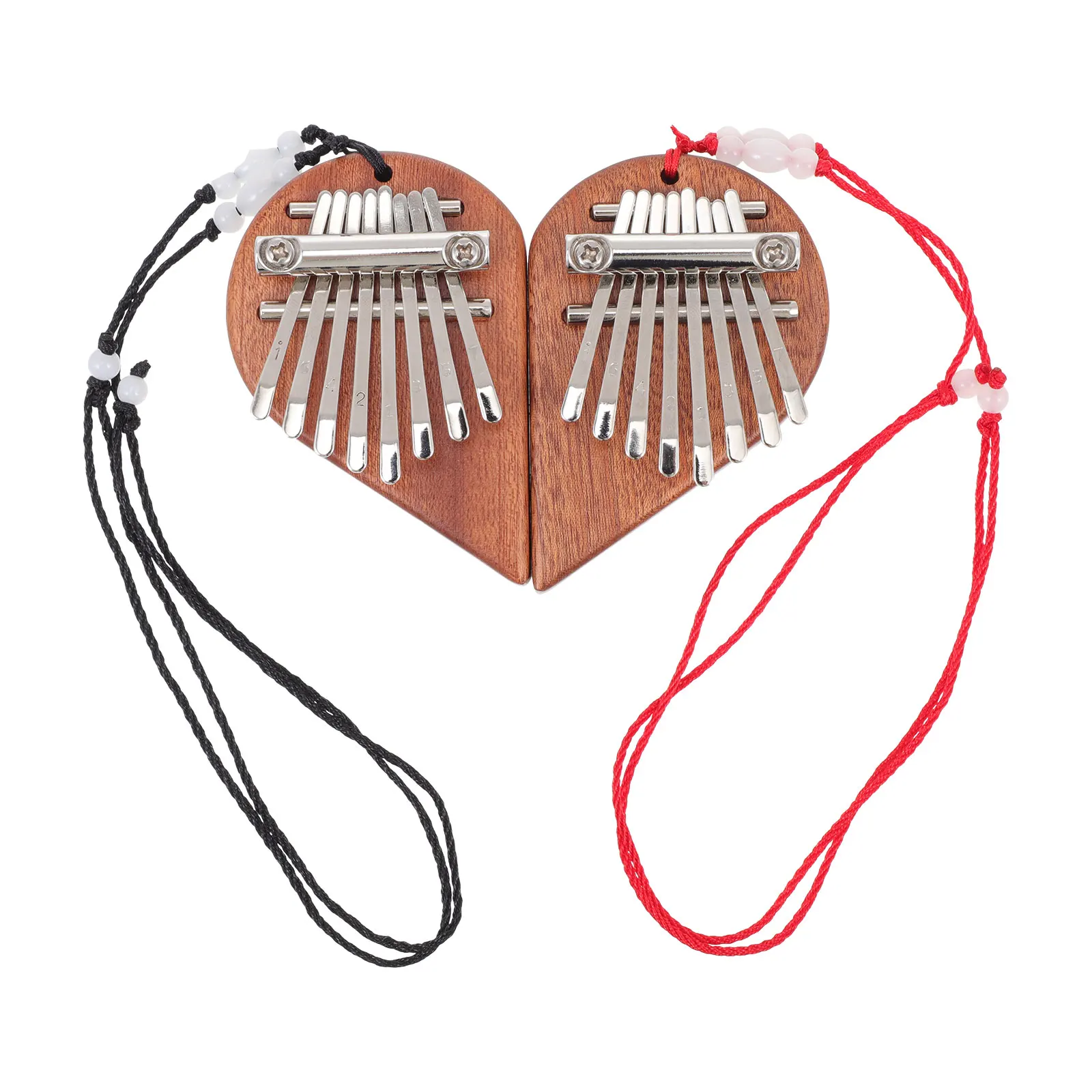 

2pcs Portable Beginners Kalimba Kalimba Piano Thumb Piano Beginners Mini Wood Metal Instrument Musical